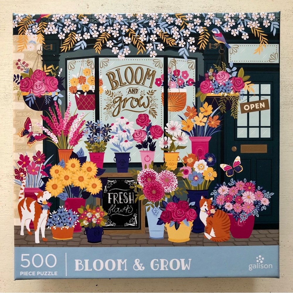 🦋3/$15 Galison Bloom & Grow jigsaw Puzzle - 500 Piece- preowned